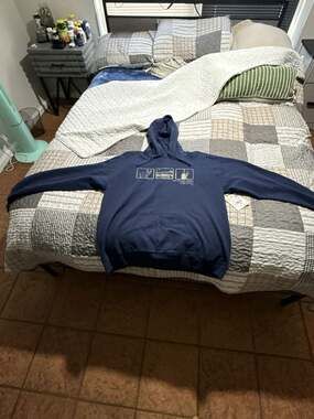 ComfortWash Gateway National Recreation Area Navy Blue Graphic Hoodie